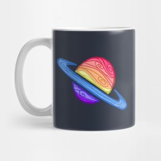 LGBTQIA+ Xenogender Pride Flag Planet Mug